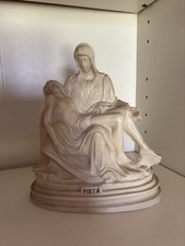 La Pieta  Marble Statue Mother Mary holding Jesus 7inches Tall