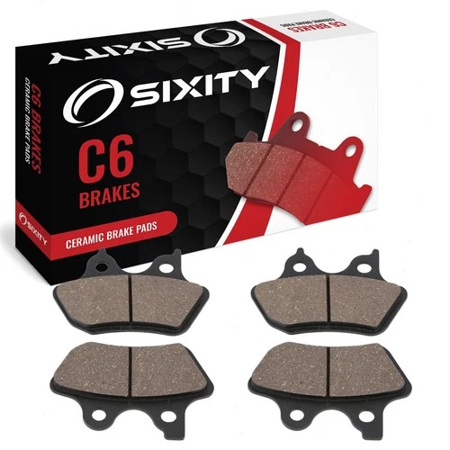 Front + Rear Ceramic Brake Pads 2001-2006 Harley Davidson FLSTFI Fat Boy Set ps