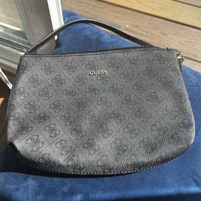 Guess NWOT Pochette 10x8  Power Play 2 Shoulder Strap Dark Gray Black
