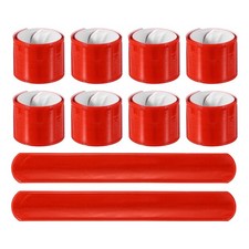 10Pcs Reflective Arm Bands, 8.7"High Visibility Bands, Red  Arc 
