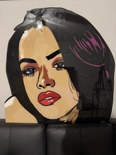 Custom Wood Art Aaliyah Hand Painted Wall Art Home Decor