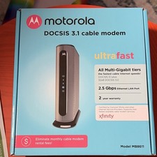 Motorola MB8611 DOCSIS 3.1 Cable Modem 2.5 Gbps Ethernet Xfinity Compatible