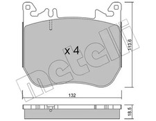 Bremsbeläge 22-1312-0 METELLI für MERCEDES-BENZ S-KLASSE