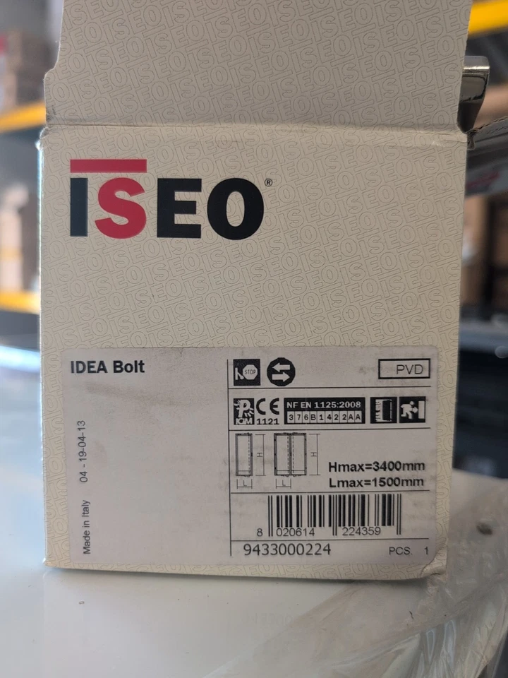 Iseo Idea Bolt Dispositivo Per Barra A Spinta Maniglia Antipanico Argento - Immagine 3 di 4