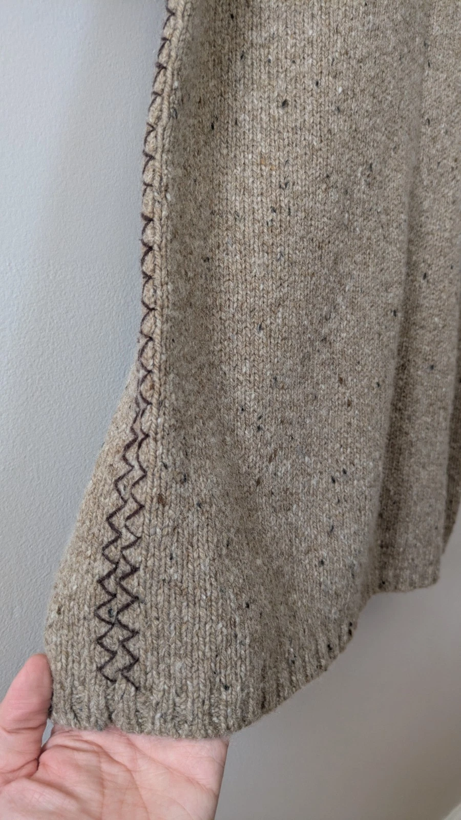 VETEMENTS Ralph Lauren maglione abito grande lana midi Donega tweed girocollo vecchi so