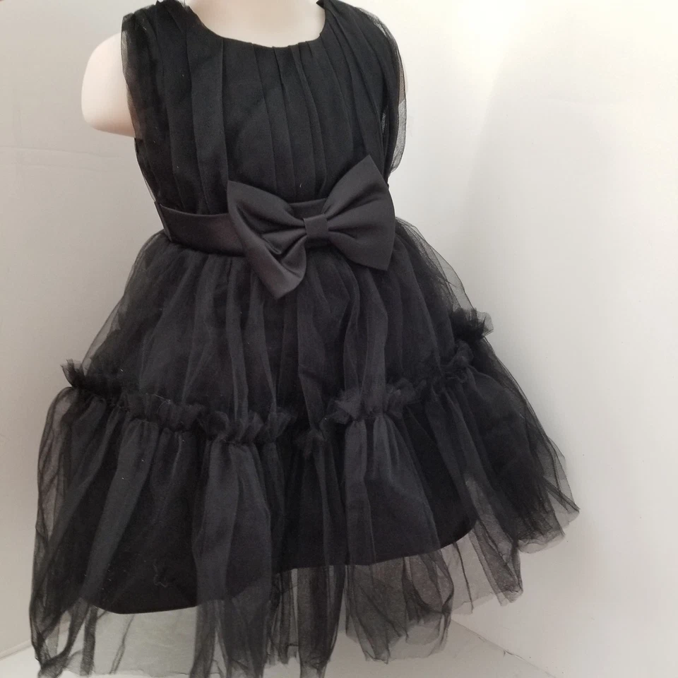 Gorgeous Black Tulle Dress & Witches Purple Conical Hat on Band SZ 18-24 Mos NWT - Image 3 of 4