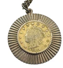 United States 1912 Liberty Head Type 1 Gold Dollar Coin with Chain
