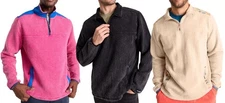 Chubbies Men's Back to Basic Quilted 1/4 Zip Sweatshirt Jacket Top NEW $80