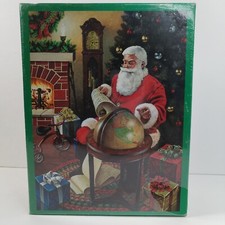 Christmas Party Oversized Puzzle 500pc Santa Checking List Brother Sister New