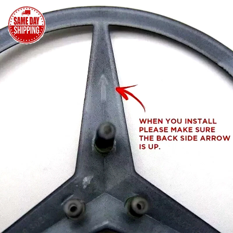 Insignia estrella maletero maletero trasero para Mercedes Benz X167 AMG GLS450 emblema negro brillante Foto 3 de 4