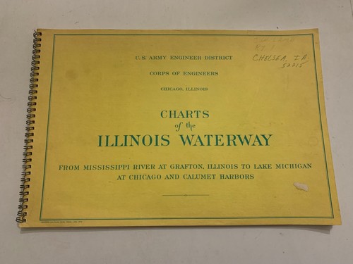 1974 US Army Corps Of Engineers Charts of the Illinois Waterways