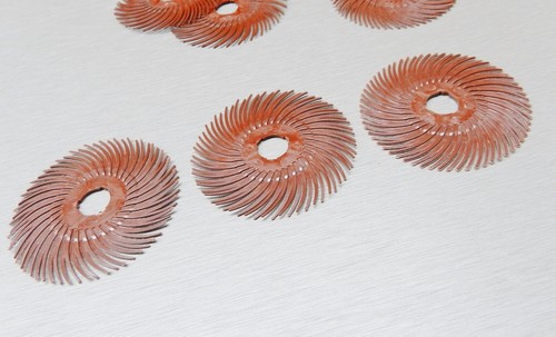 3M Radial Bristle Disc 2" Brushes Pack of 6 Red Discs 220 Grit 3M Scotch-Brite - Picture 4 of 7
