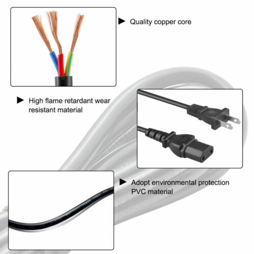 Aprelco 6ft UL Cavo di Alimentazione per Rotel RC-1070 RCD-1072 RDV-1092 Lettore DVD - Foto 3 di 4