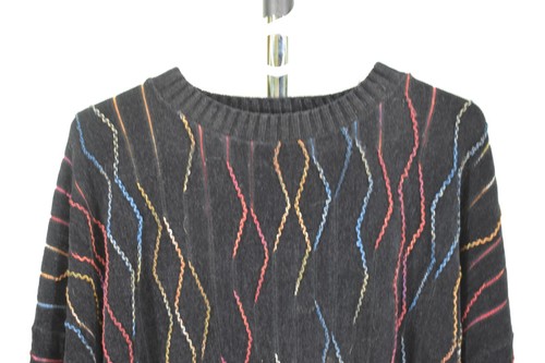 Vintage 90s Protege Collection Cosby Style Multicolor 3D Knit Sweater Size 3XL - Bild 2 von 11