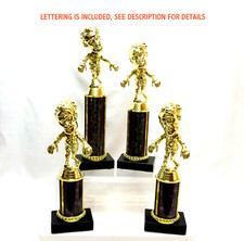 SET OF FOUR HALLOWEEN TROPHIES ZOMBIE TROPHY HALLOWEEN COSTUME BLACK