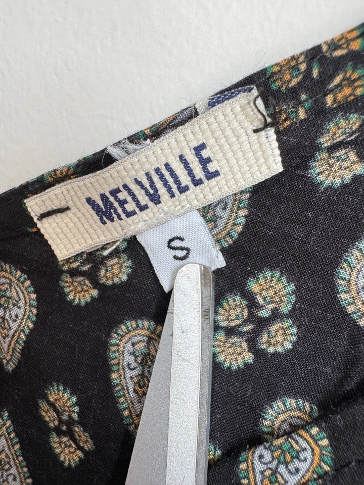 Brandy Melville Dress Mini Midi Black Western Paisley Womens S - Image 2 of 4