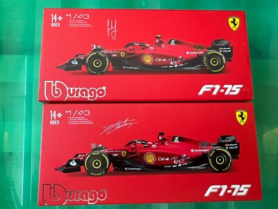 BBURAGO 1/43 - FERRARI F1-75 - SEASON CAR 2022 - 18-36831 - BUNDLE