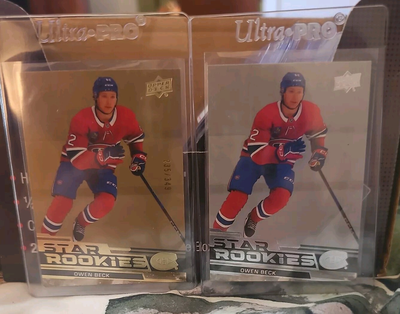 2023-24 Upper Deck Owen Beck Star Rookies GOLD PARALLEL # 210/349 Montreal SP