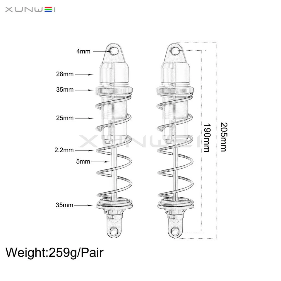 ARA330609 ARA330610 Aluminum Shock Absorber Damper For 1/5 ARRMA Kraton Outcast - Image 4 of 4