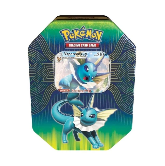 EBAY LIVE Pokémon TCG - Vaporeon Elemental Powers Tin Sent Sealed *Small Tear