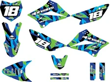 Full Custom DECAL Kit MIAMI style fits Kawasaki KLX 110  2011 - 2022 stickers