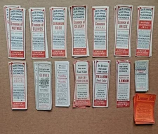 100 (16 diff) Old Vintage 1920s Dr. Blumer’s Flavor Extract Bottle Labels Lot A