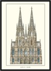 Kölner Dom Poster Kunstdruck Bild im Alu Rahmen Köln 105x75cm NEU Germanposters