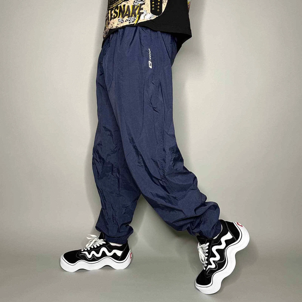 Reebok blue track pants hotsell
