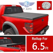 FOR 2007-2021 TOYOTA TUNDRA TRUCK 6.5 FT SHORT BED SOFT ROLL-UP TONNEAU COVER