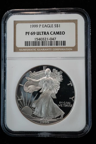 1999 PROOF American Silver Eagle NGC PF-69 Ultra Cameo