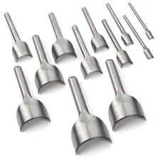 1/7/9Pcs Leather Craft Half-Round Cutter Punch Strap Tools Belt Wallet End DIY