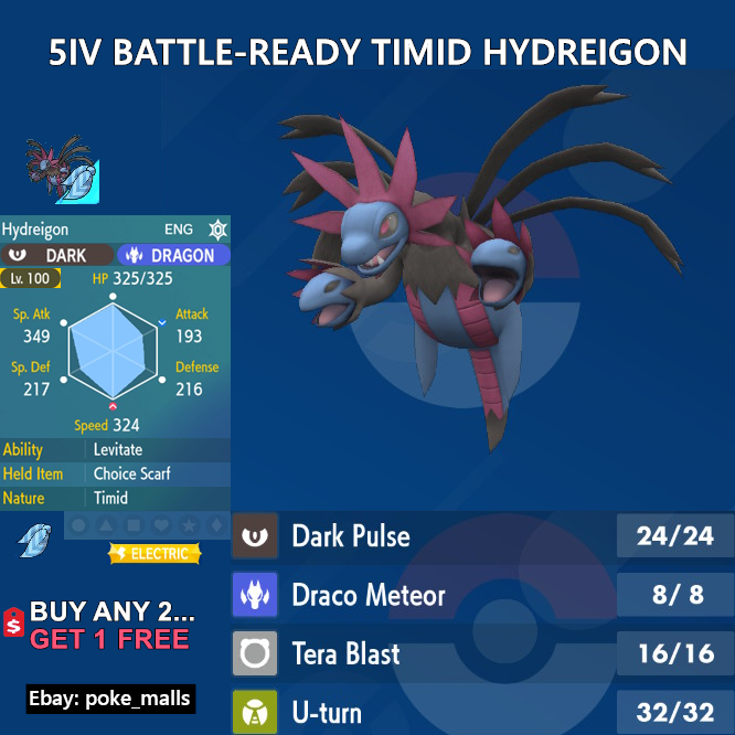 Shiny Hydreigon ( Deino Evolution ) Pokemon Trade Go