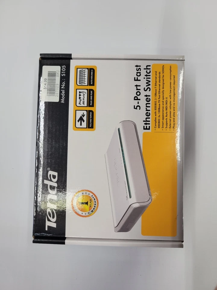 Tenda 5-Port 100Mbs Ethernet Switch Model S105 - Image 3 of 4