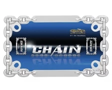Chrome Chain Link Motorcycle License Plate Frame