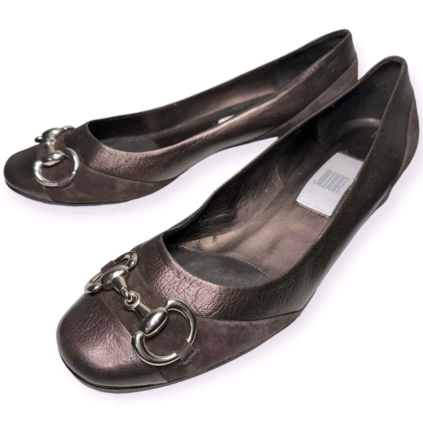 Jildor Women's Size 9 Brown Bronze Leather Suede … - image 1