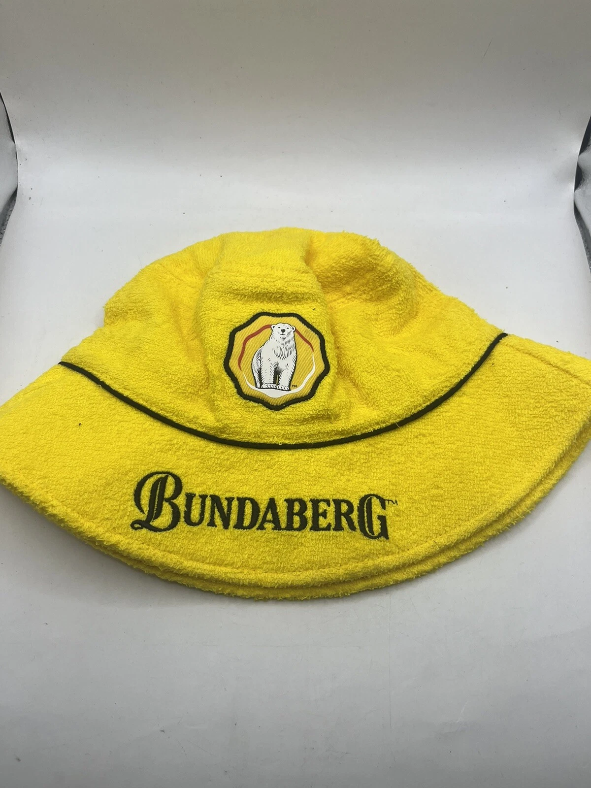 Bundaberg Rum Yellow Cotton Towel Bucket Hat Adult One Fits All Bundy Bear
