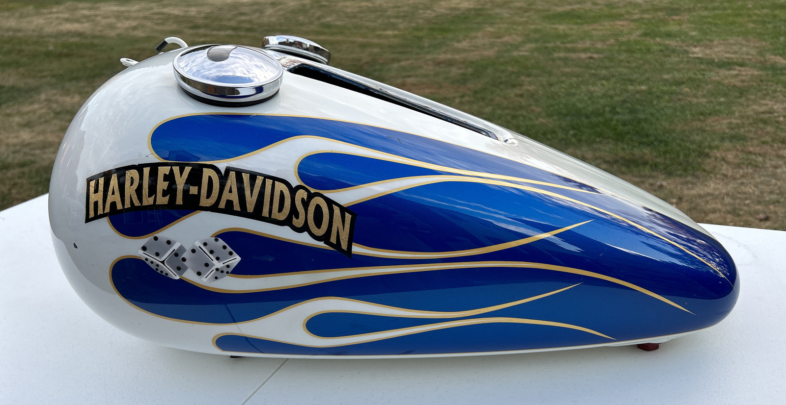 Harley Davidson Softail Deuce FXSTDI Gas Fuel Tank Custom Dice Paint