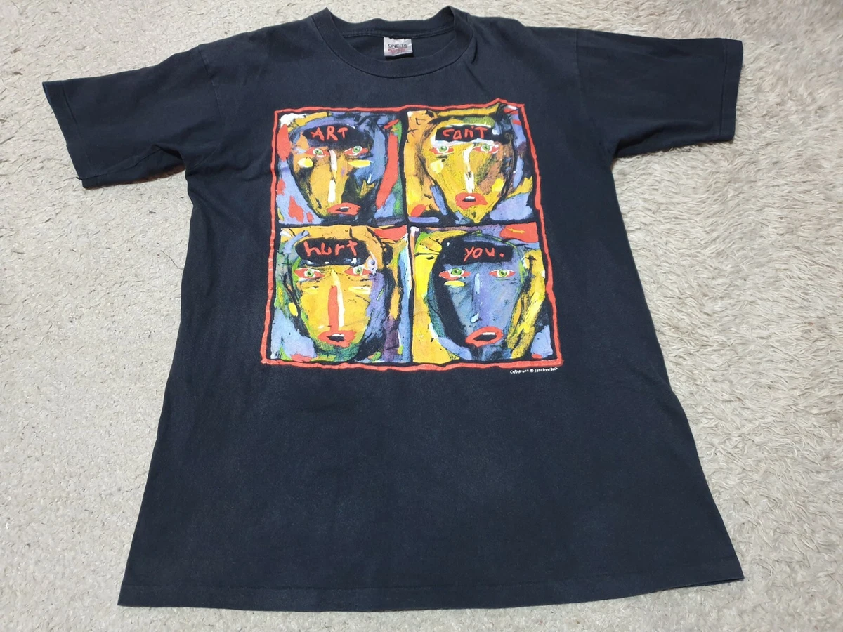 Rare vintage 90s Art Can't Hurt You T-Shirt Rare Fred Babb Design Warhol picasso