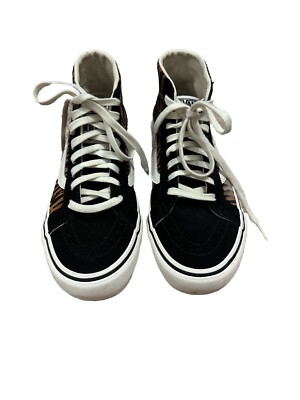 Vans Womens Shoes Sk8-Hi 38 Decon Black Brown Striped Lace Up High  Sneakers