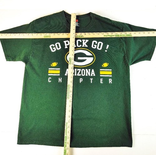 Hanes Green Bay Packers Men's Green Short Sleeve T-Shirt Size XL Arizona Chapter - Picture 2 of 3