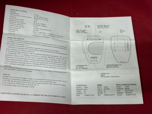 Sadelta HM-650 CB Power Mic With Recording Mike Microphone (FAULTY) - Zdjęcie 11 z 11
