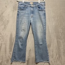 Mother Lil  Insider Crop Step Fray In Limited Edition Jeans Size 27
