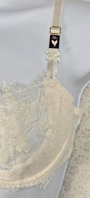 Victoria's Secret Dream Angels Ivory Beaded Lace Bra Panty Set NWT 38C XL Bridal