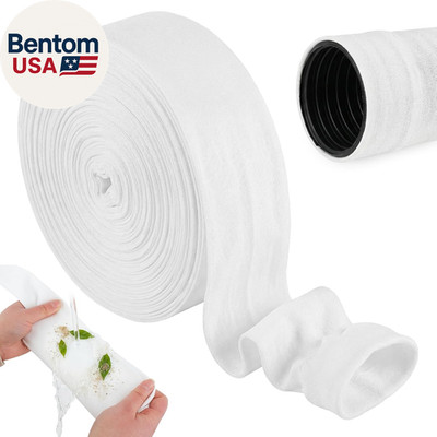 50Ft French Drain Fabric, Drain Sleeve for 4-Inch Pipes, 4''X50Ft Drain Pipe Filt