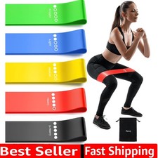 Resistance Bands for Working Out, 5-Pack Elastic Exercise Bands for Strength ...