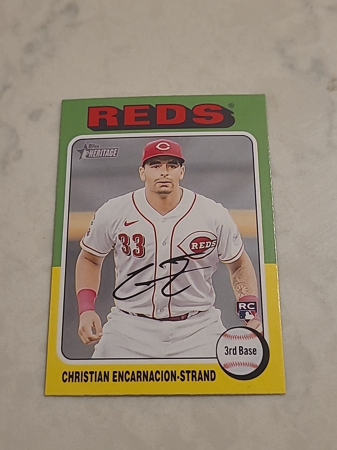 2024 Topps Heritage- Christian Encarnacion-Strand (RC) #182 REDS