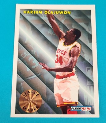 1993-94 Fleer #225 Hakeem Olajuwon Houston Rockets BASKETBALL Card 1C