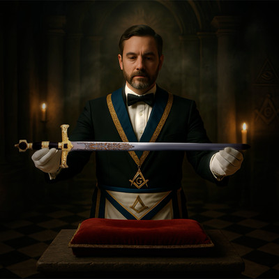 Templer Schwert 86CM mit Scheide für Geschichtsfan LARP-Cosplay JT6133GU-BK