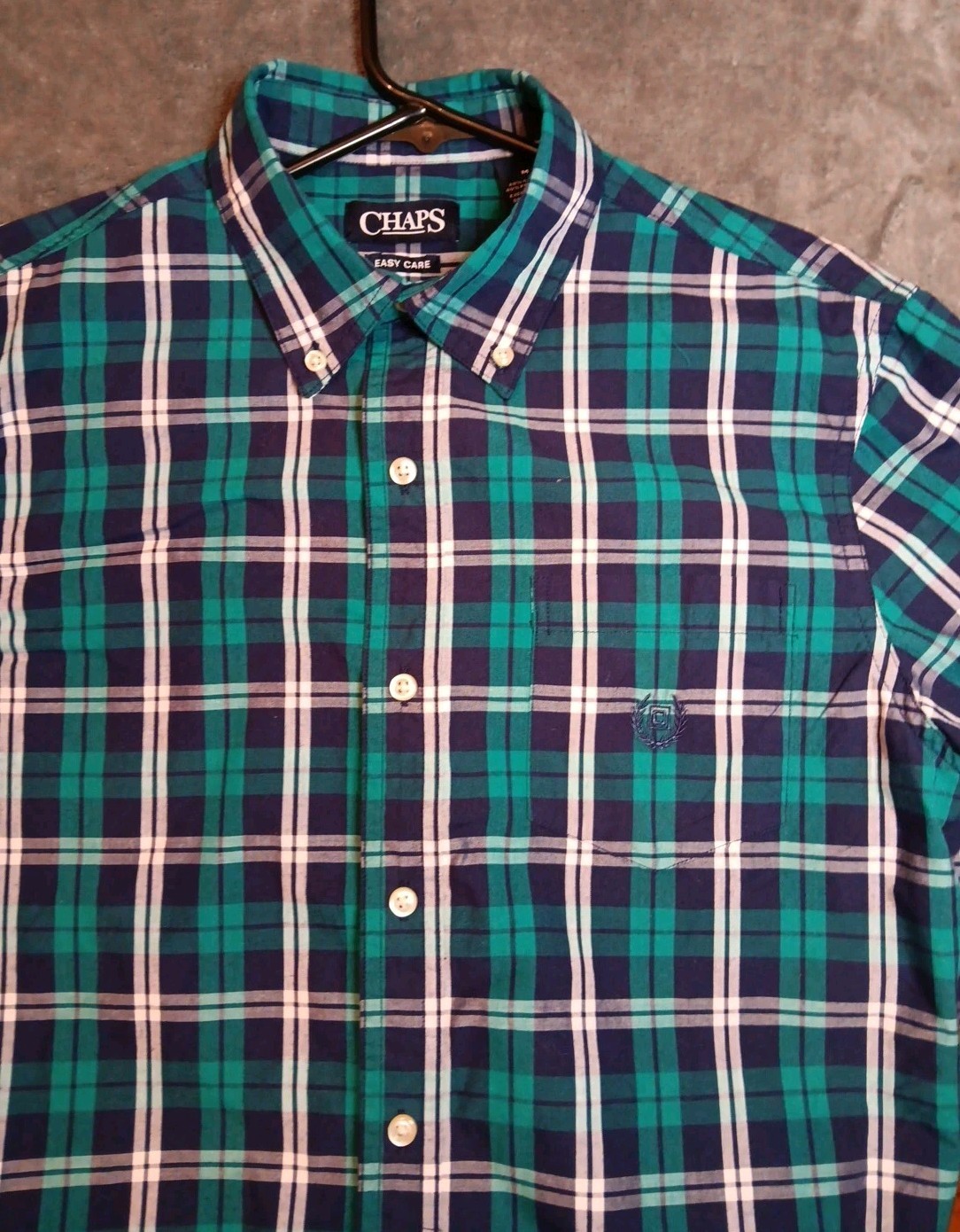 Mens Chaps Button Down Shirt Check Pattern Medium… - image 5