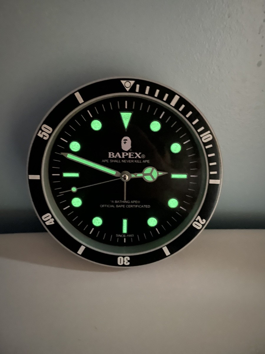 BAPE BAPEX A BATHING APE WALL TABLE TOP Clock w/ ALARM & luminous